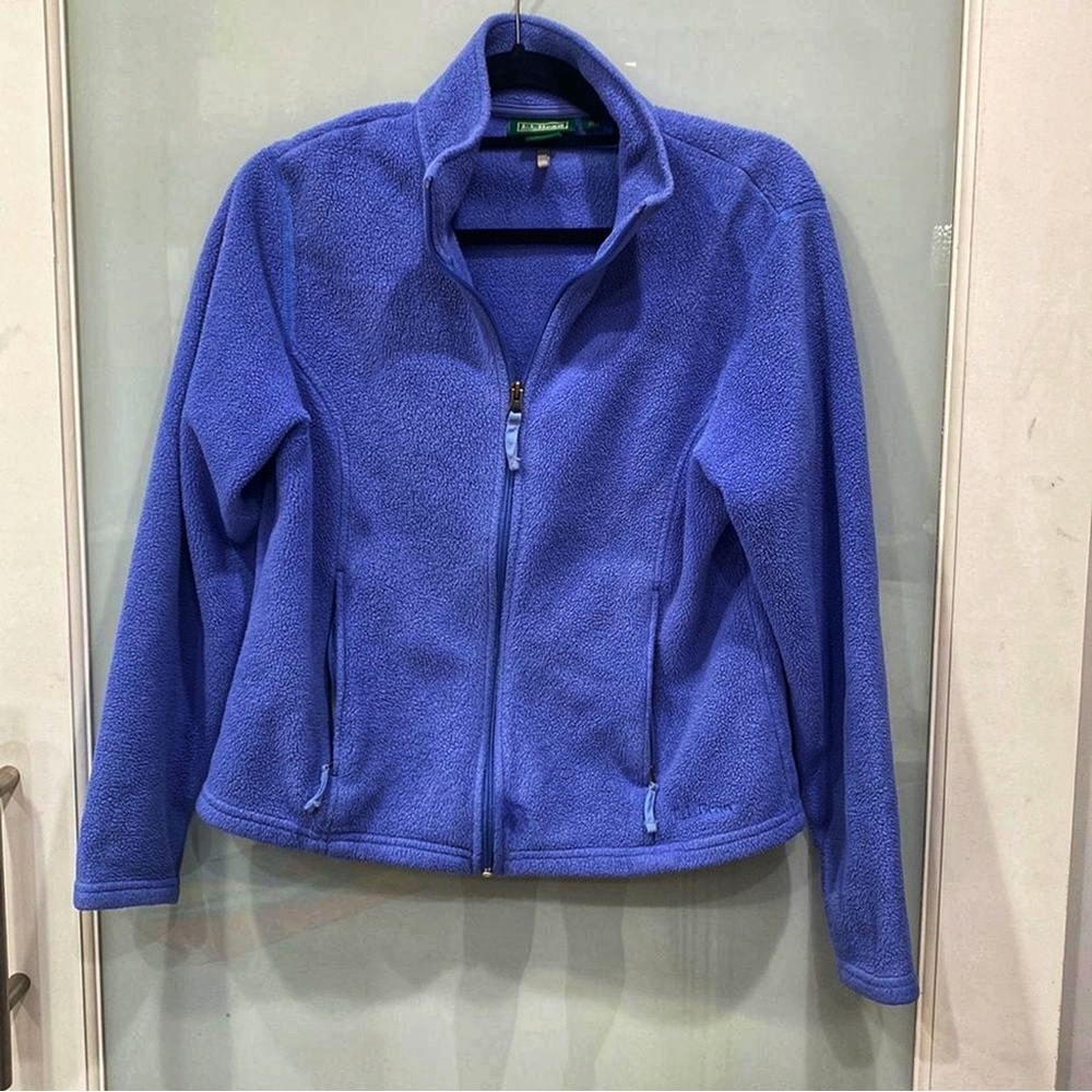 L.L. Bean Royal Blue Fleece Jacket Size M